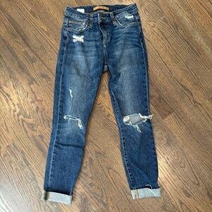 Joe’s Jeans, Kimmy Crop, women's distressed denim jeans, Size 25,